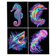 DIAMOND DOTZ - Dotzies Flock Neon Sea Life - 25 x 20cm